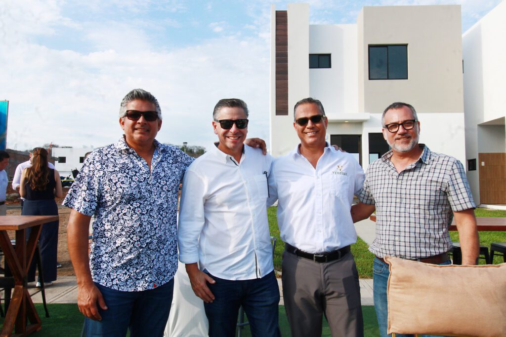 Impulsa Inmuebles inaugura Residencial Veredas en el norte de Mazatlán Ricardo Ramírez, Juan Carlos Lizárraga, Eduardo Murgui y Enrique González