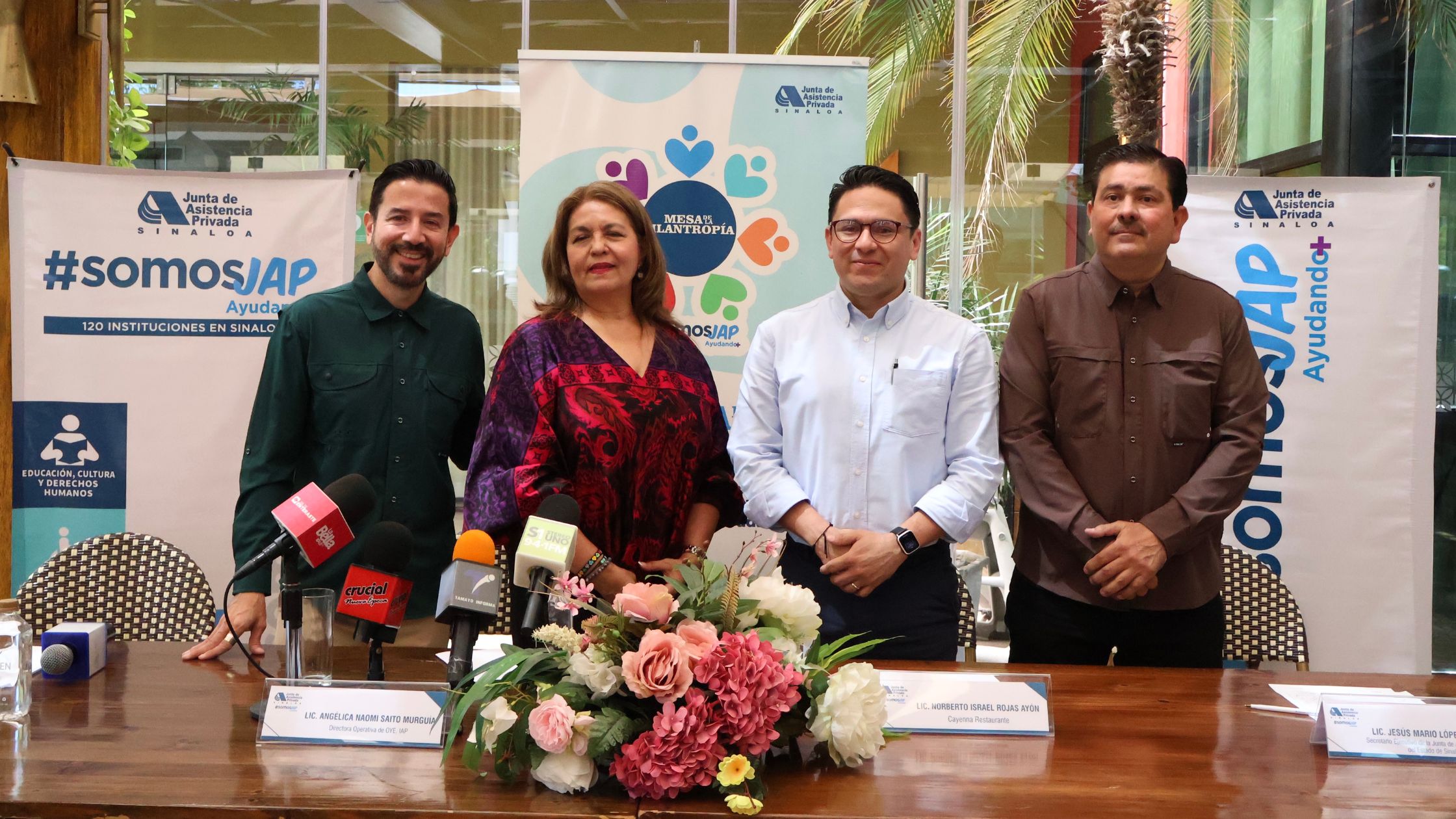 mesa filantropía cayenna jap oye iap sinaloa gente revista